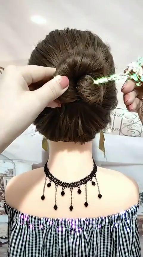 成人发带发簪编发教程视频